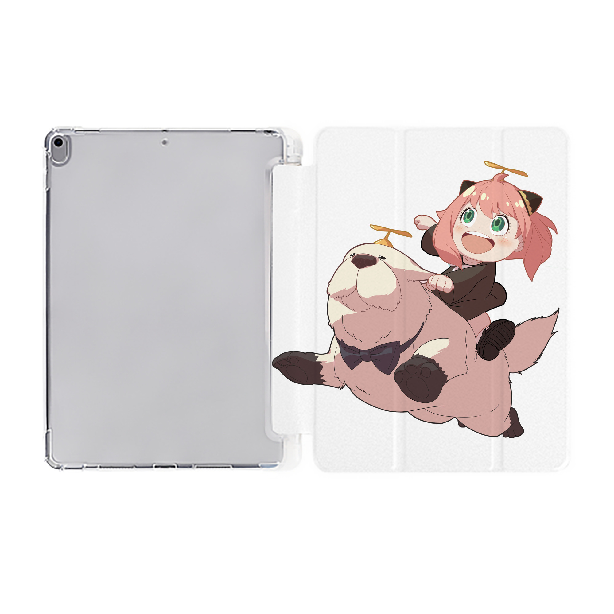 （画像用） SPY×FAMILY间谍家家酒 IPad ケース ペン収納付き 三つ折りスタンド PUレザー×シリコン 対応機種9.5/10.5/10.9インチ